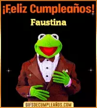 Meme feliz cumpleaños Faustina